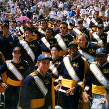 Band in stands, 1997 Texas