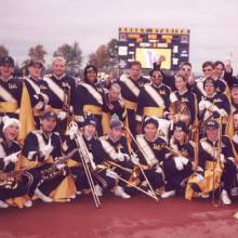 Pep band in Seattle for the Washington game, November 14, 1998