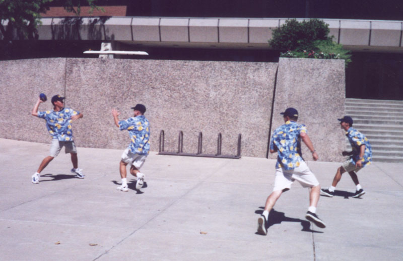 Pregame warmup, Arizona State game, October 2, 1999