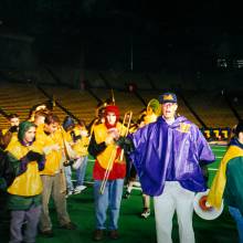 Director, Gordon Henderson, rehearsing UW and UCLA bands