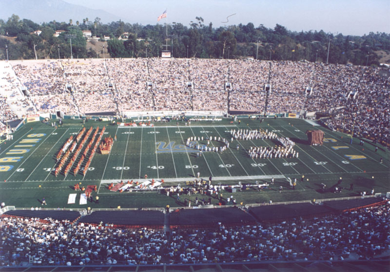 The University of Washington Band joined the UCLA Band to make this the biggest "Downfall of Troy" show ever!