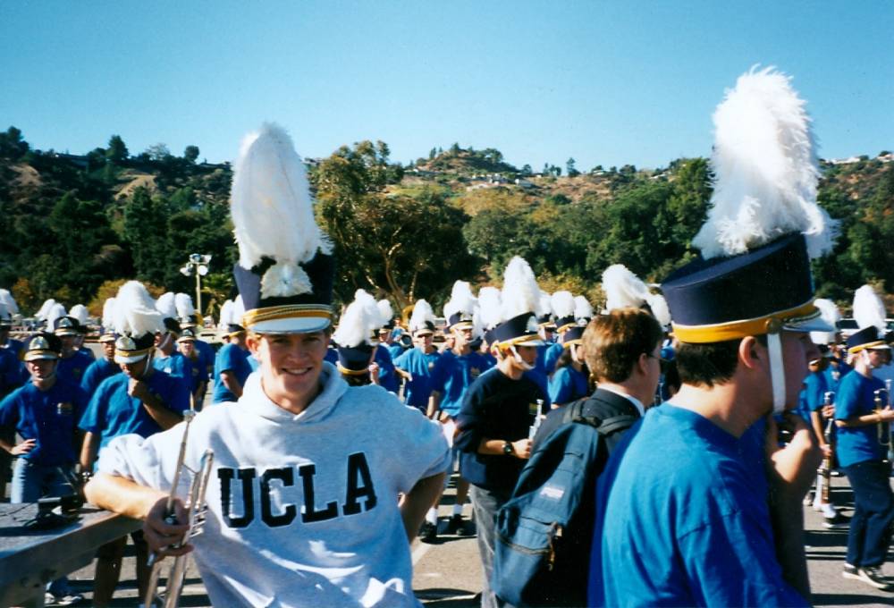 Band Rehearsal at Rose Bowl with Shakos