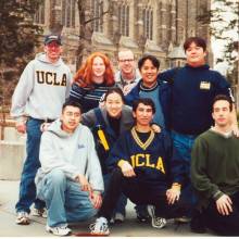 Visiting the Duke campus during an NCAA trip to Greensboro, NC, 2001