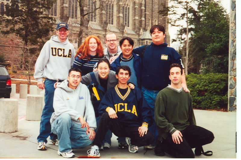 Visiting the Duke campus during an NCAA trip to Greensboro, NC, 2001