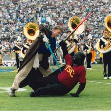 Luke and Darth Vader, Space Show, Oregon game, November 10, 2001