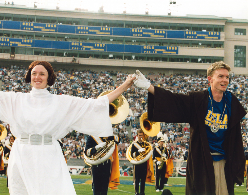 Leia and Luke, Space Show, Oregon game, November 10, 2001