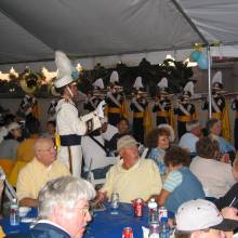 Mike conducting the Band at the rally for the UCLA Club of Arizona before the game in Tucson, November 9, 2002