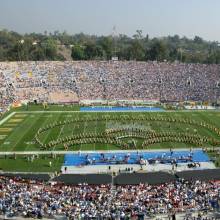 End of "Strike Up the Band for UCLA," USC game, November 23, 2002