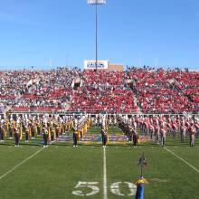 UCLA and New Mexico bands combine for National Anthem, 2002 Las Vegas Bowl, December 25, 2002