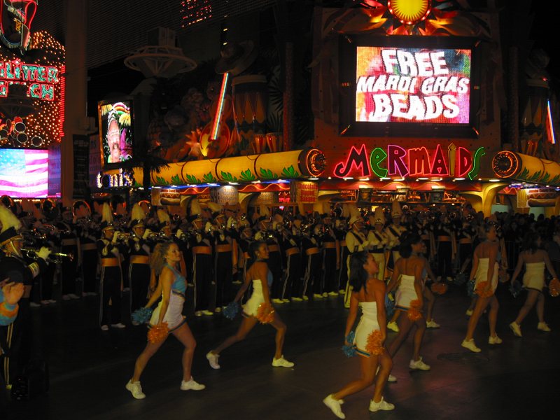 Dance Team at Fremont St. Rally, 2002 Las Vegas Bowl