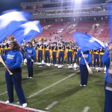 Flags during postgame show, 2002 Las Vegas Bowl, December 25, 2002