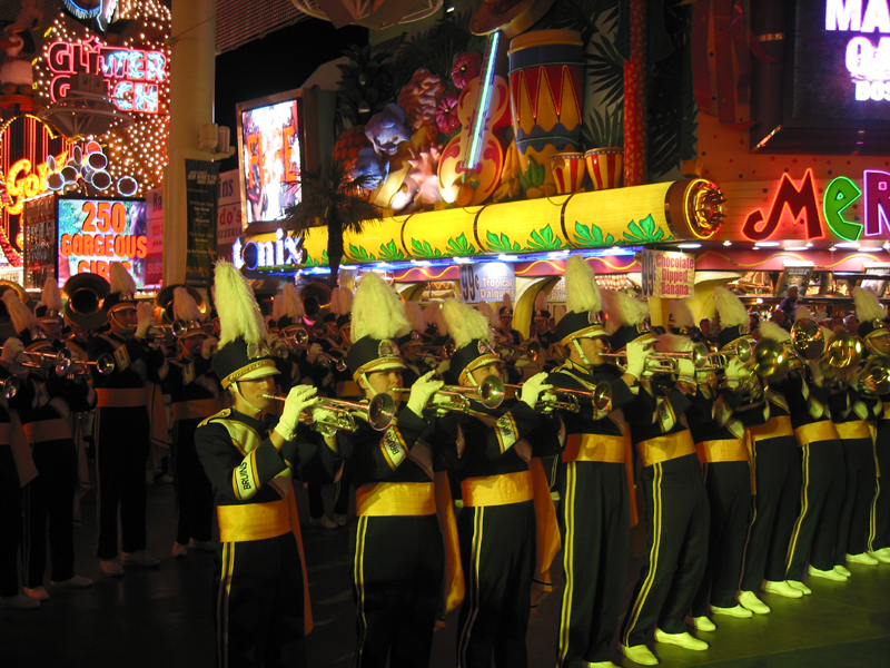 Band at the Fremont St. Rally, 2002 Las Vegas Bowl