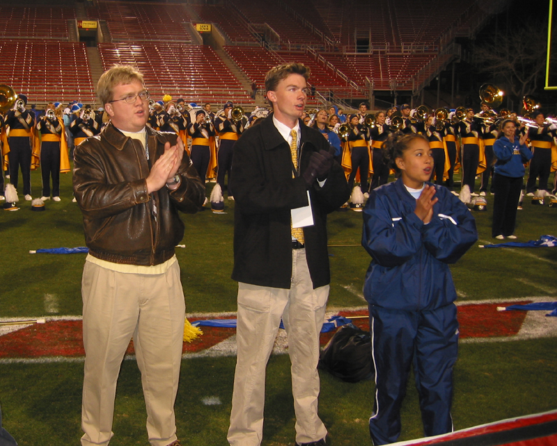 Postgame - Bob, Carl & Veena, 2002 Las Vegas Bowl, December 25, 2002