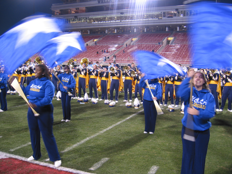 Flags during postgame show, 2002 Las Vegas Bowl, December 25, 2002