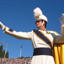Drum Major Michael Froeberg at Cal, October 19, 2002