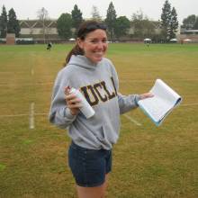Drum Major Laura Montoya painting sets