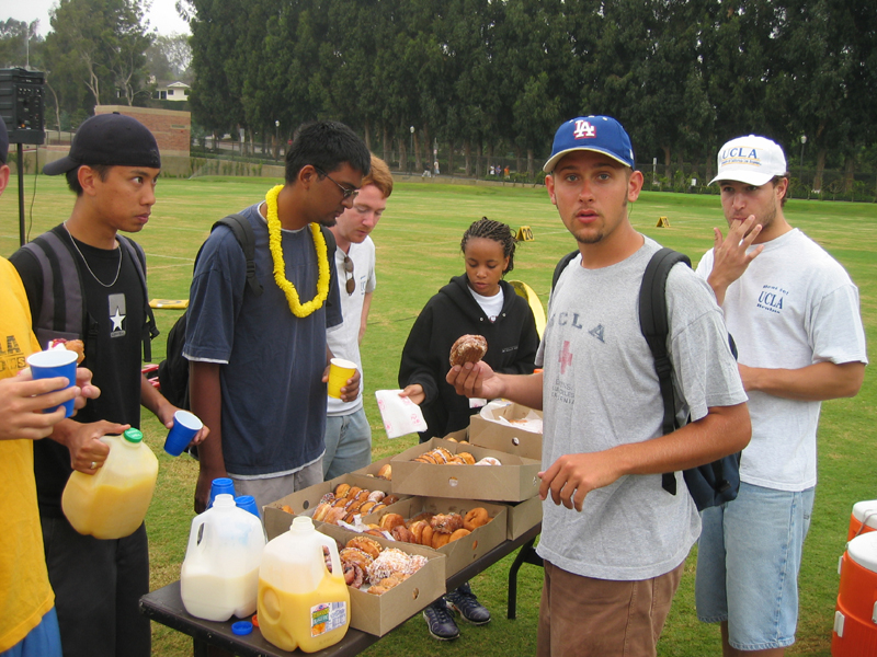 Equipment Crew Head Kevin Cayton at the Kappa Kappa Psi Breakfast Table