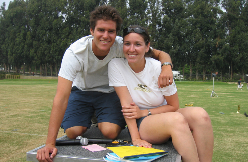 Drum Majors Mike Froeberg and Laura Montoya