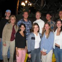 Group with Moose, Colorado 2003