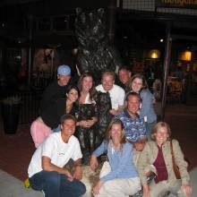 Group with Bear, Colorado 2003