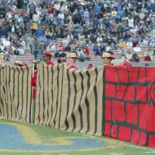 The Wall prepares to fight off the Greek attack, Oregon game, November 15, 2003