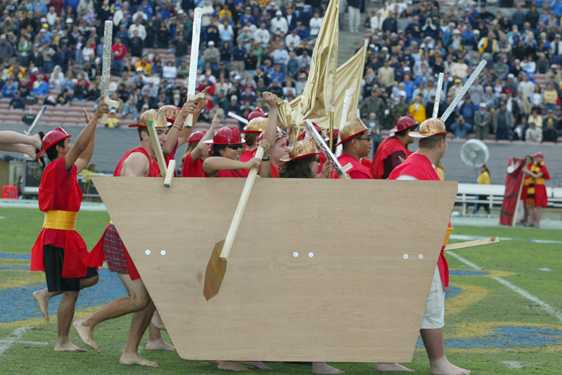 The Trojan Navy going back to Troy victorious - at least for now, Oregon game, November 15, 2003