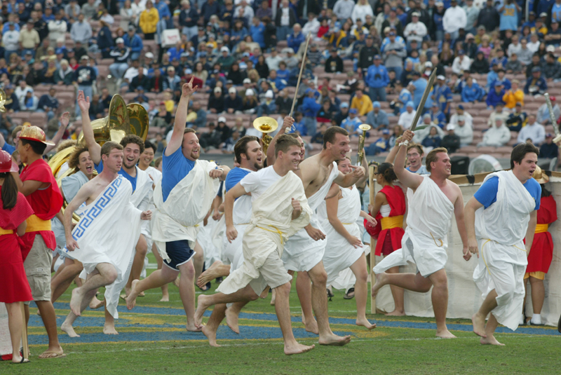 The Greeks rush into Troy after the gates are opened, Oregon game, November 15, 2003