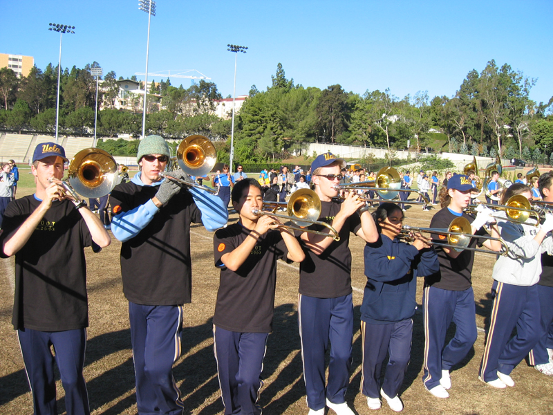 B.O.O.T. - Benevolent Order of the Trombone. be·nev·o·lent  adj.   1. Characterized by or suggestive of doing good. 2. Of, concerned with, or organized for the benefit of charity. Rehearsal before USC game, November 22, 2003 