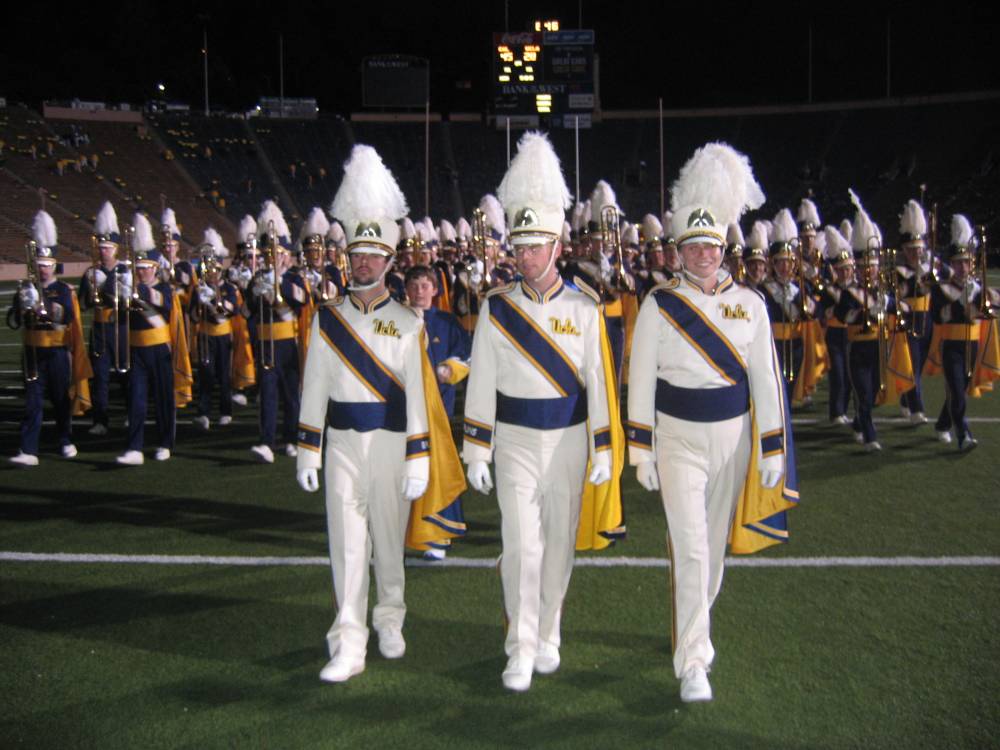 Marching out of Cal Stadium