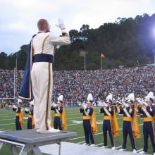 Drum Major Greg Bowser conducting El Toro Caliente, October 16, 2004