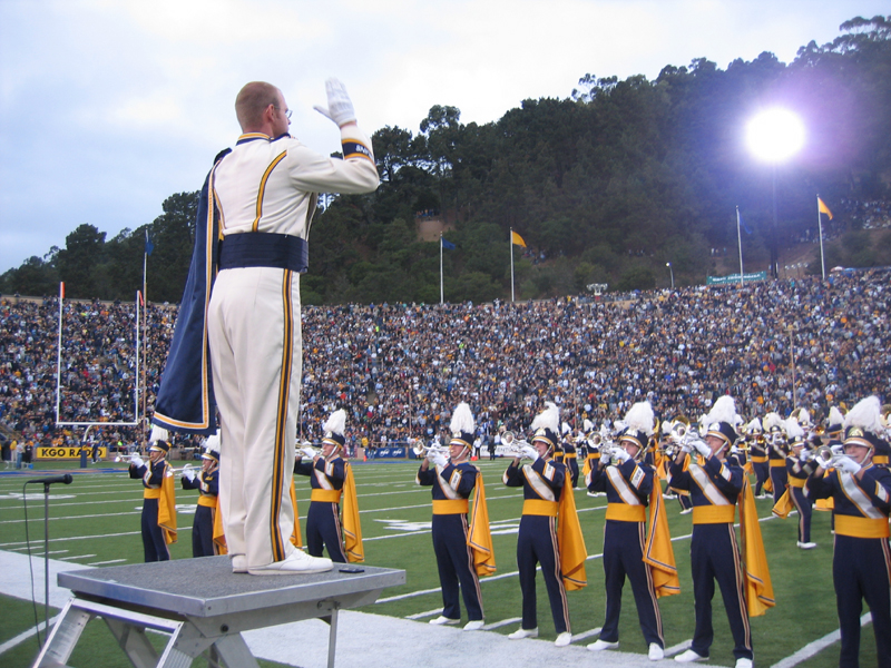 Drum Major Greg Bowser conducting El Toro Caliente, October 16, 2004