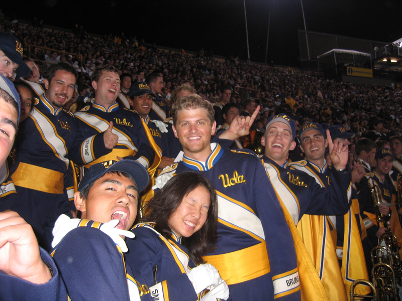 Trombones in stands at Cal