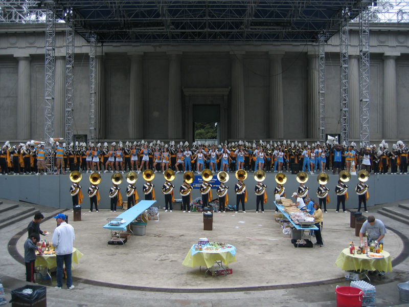 Performing for the Bay Area Bruins at the Greek Theatre on the Cal campus