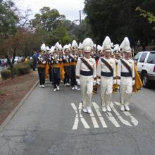 Marching to the stadium along Piedmont Avenue