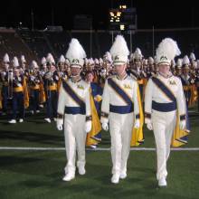 Marching out of Cal Stadium