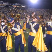 The Trombones playing "Mr. Roboto" during the postgame concert, October 16, 2004