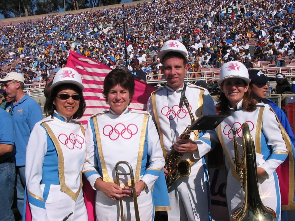 Four complete Olympic Band uniforms still intact and they still fit! 2004 Band Alumni Reunion