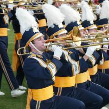 Trombones at the end of "The Right Stuff," USC game, December 4, 2004