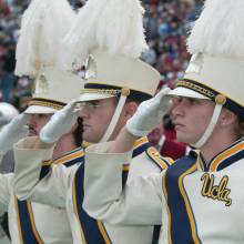 Drum major salute, USC game, December 4, 2004