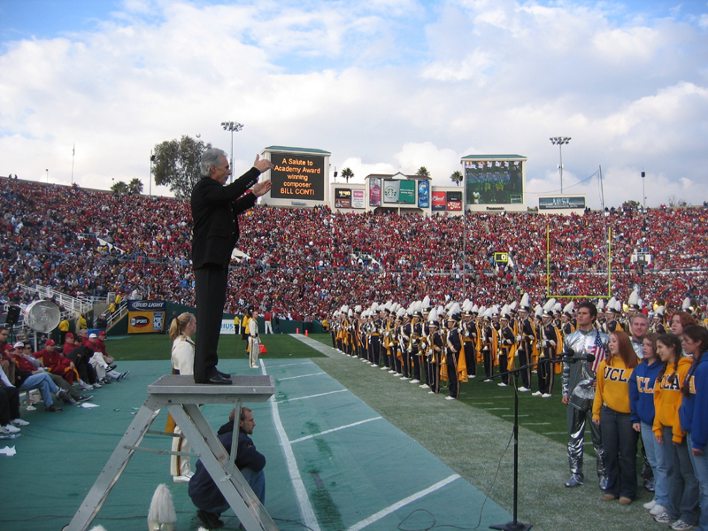 Academy Award-winning composer Bill Conti, USC game, December, 4, 2004