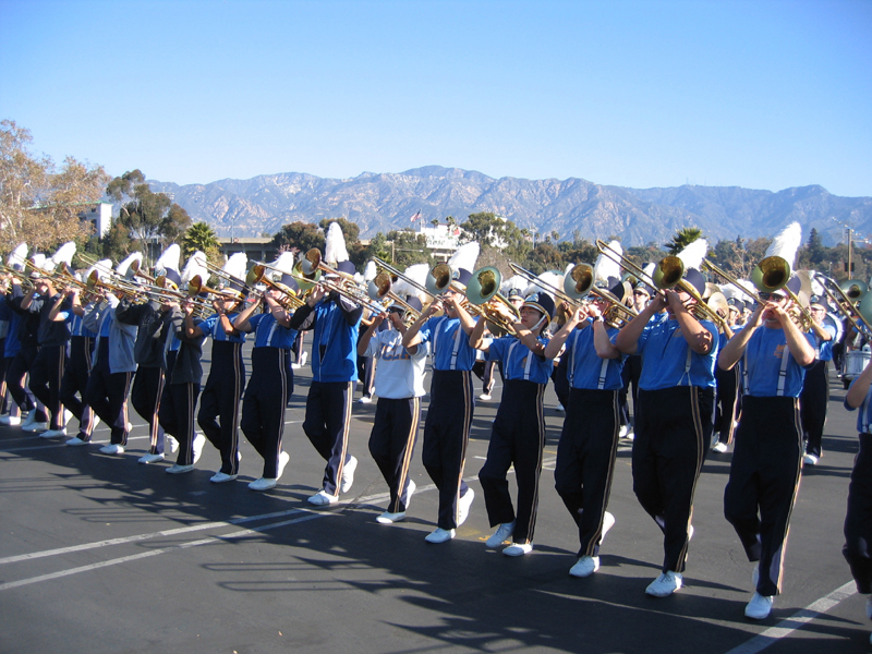 Trombones company front rehearsal, USC game, December 4, 2004