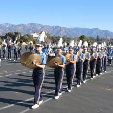 Cymbals at rehearsal, USC game, December 4, 2004