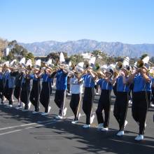 Trombones company front rehearsal, USC game, December 4, 2004