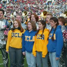 The Astronauts and friends singing "The Mighty Bruins," USC game, December 4, 2004