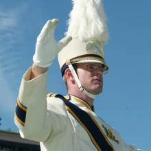 Senior Drum Major Greg Bowser