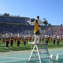 Drum Major Greg Bowser conducting "El Toro Caliente"