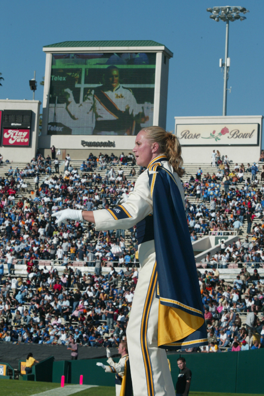 Drum Major Reesa Jones on the Videoboard too!