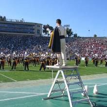 Drum Major Dan Thomson conducting "Moondance"