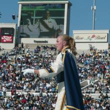 Drum Major Reesa Jones on the Videoboard too!