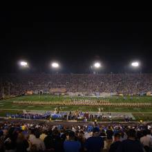 Company front during "Stars and Stripes Forever," ASU game, November 12, 2005